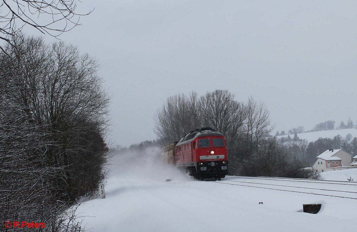 232 618 zieht den verspäteten 45367 NNR - XTCH bei Schönfeld. 16.01.17