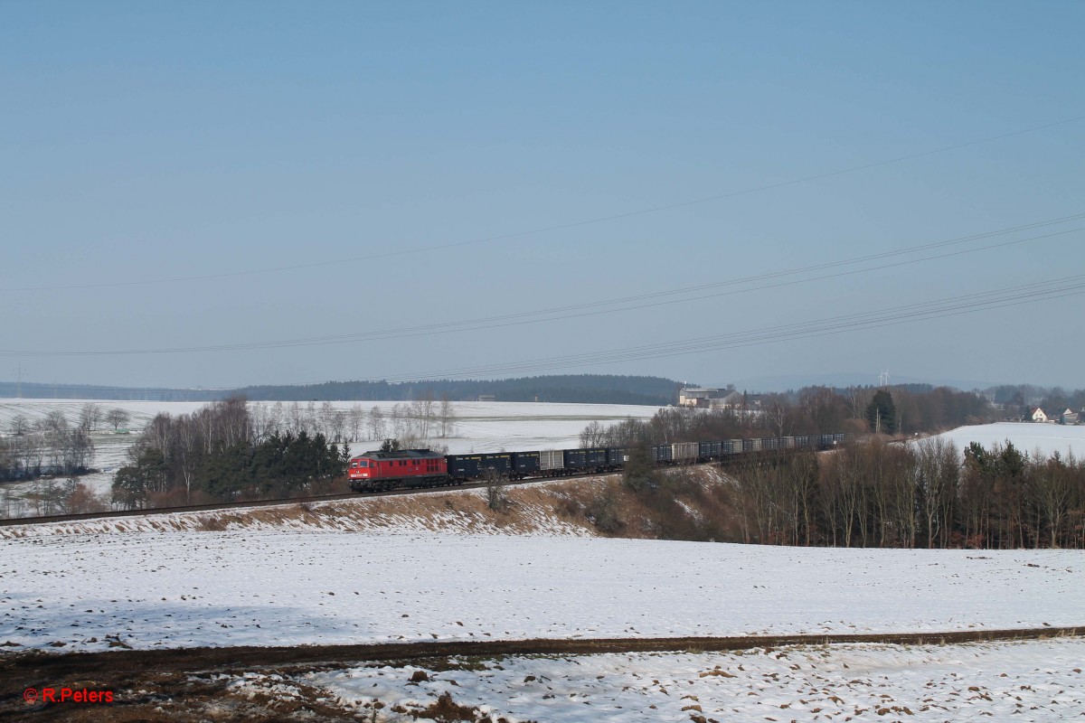 232 635-3 überquert mit dem 45398 XTCH - NNR Kokszug das Seußener Viadukt. 16.02.15