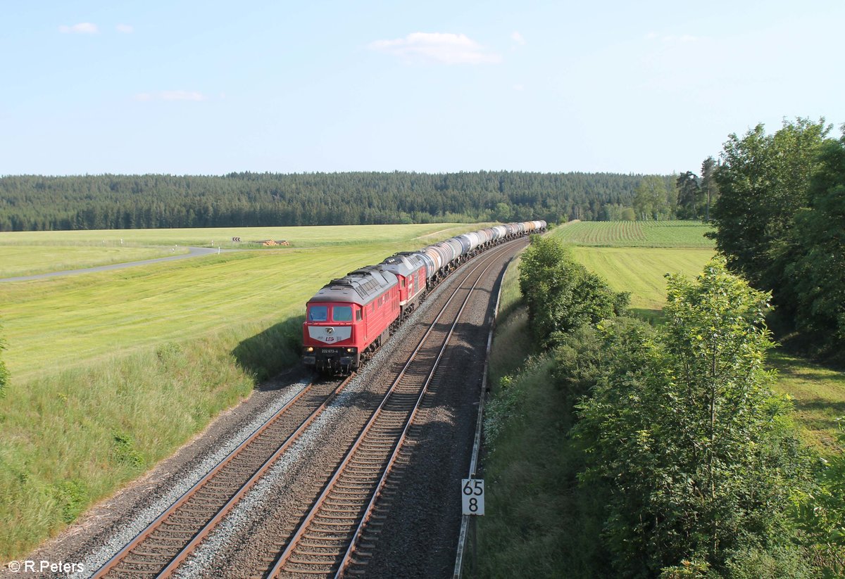 232 673 und 232 182 mit DGS 95458 Marktredwitz - Hamburg Hohe Schaar bei Neudes . 23.06.20