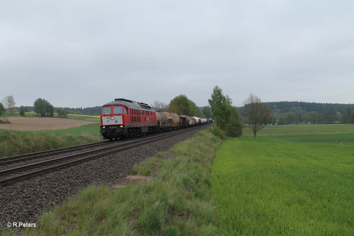 232 906-8 mit dem letzen 51750 Frankenwald Umleiter Nürnberg - Leipzig Engelsdorf bei Naabdemenreuth. 02.05.14