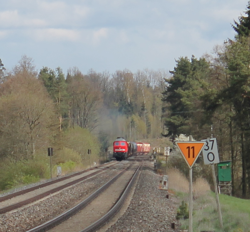 233 093 zieht bei Oberteich den 51717 Nürnberg - Seddin Frankenwald Umleiter. 24.04.16