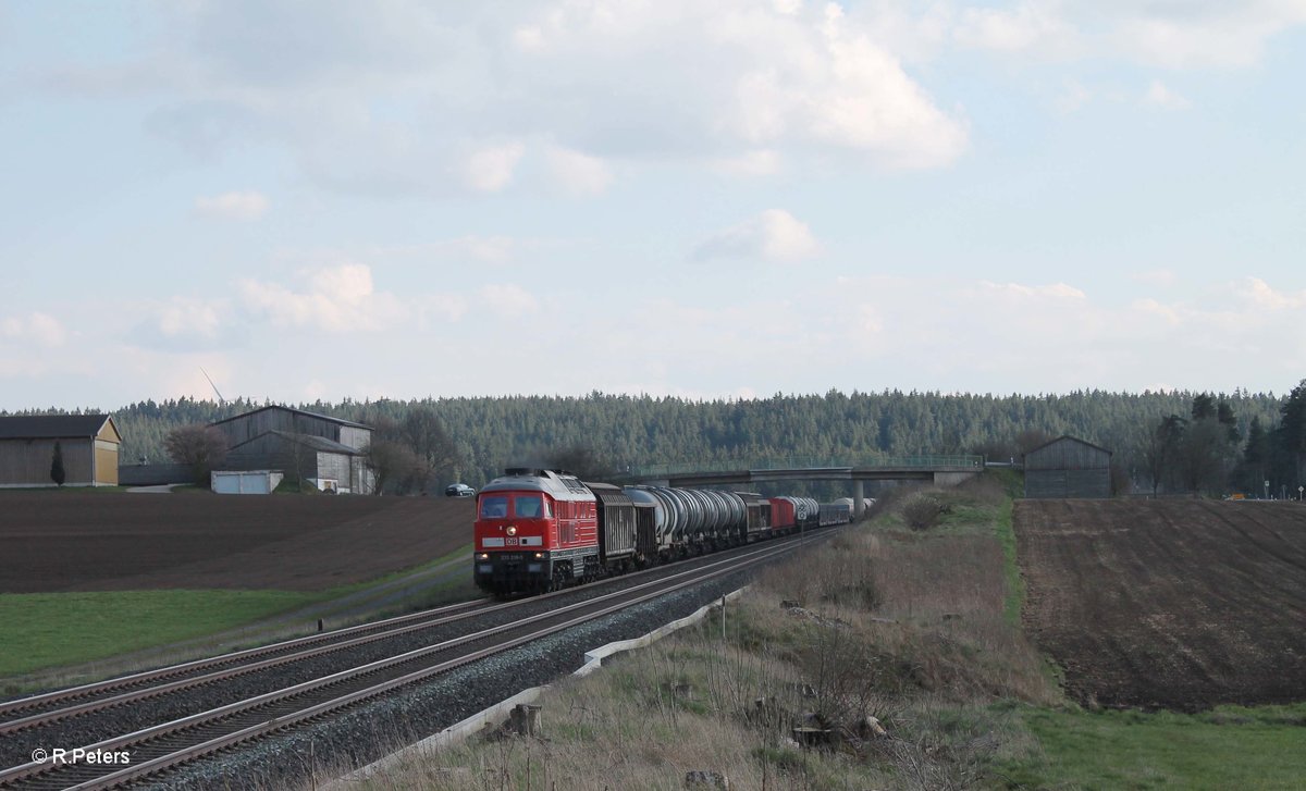 233 219-5 zieht bei Neudes mit dem 51724 NNR LLE Frankenwald Umleiter vorbei. 14.04.16