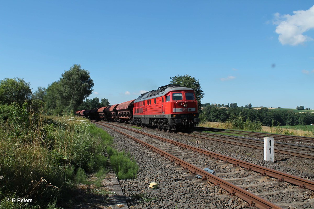 233 521-4 zieht bei Schönfeld den 51715 NNR - LLE Frankenwald Umleiter gen Hof. 19.07.16