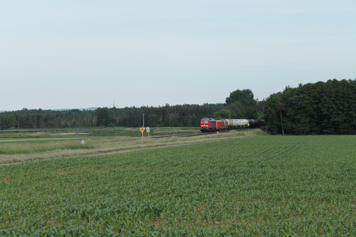 233 572 + GA 185 002 ziehen den 51750 NNR - Leipzig Engelsdorf , Frankenwald Umleiter bei Oberteich. 17.06.15