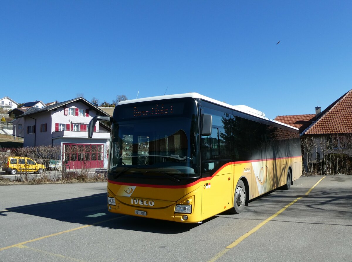 (233'344) - Engeloch, Riggisberg - Nr. 8/BE 13'188 - Iveco am 28. Februar 2022 in Riggisberg, Garage