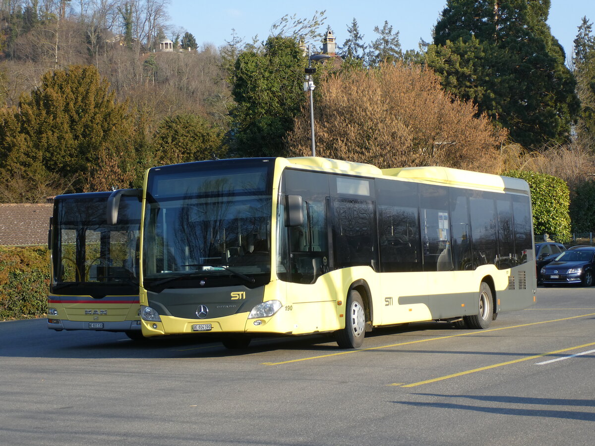 (233'368) - STI Thun - Nr. 190/BE 804'190 - Mercedes am 5. Mrz 2022 bei der Schifflndte Thun