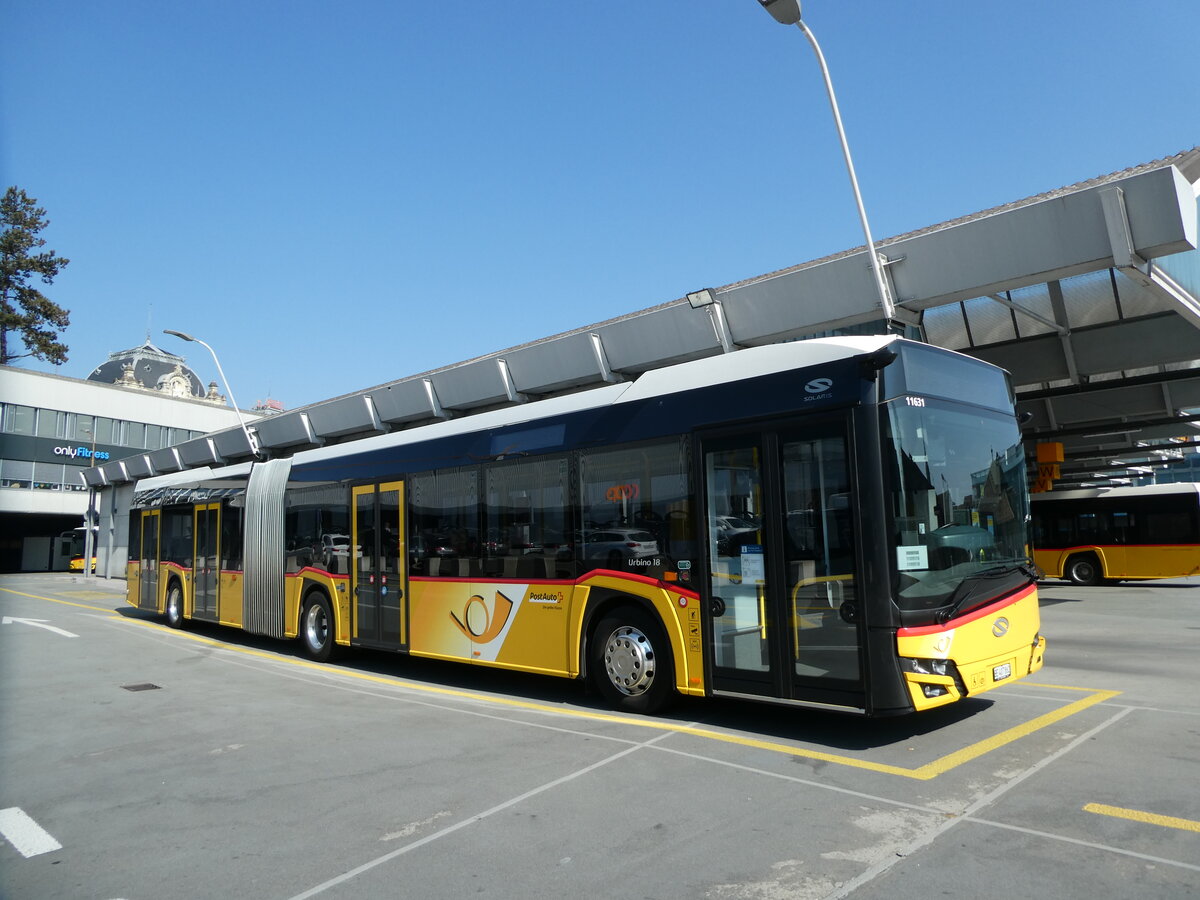 (233'587) - PostAuto Bern - Nr. 11'631/BE 407'862 - Solaris am 9. Mrz 2022 in Bern, Postautostation