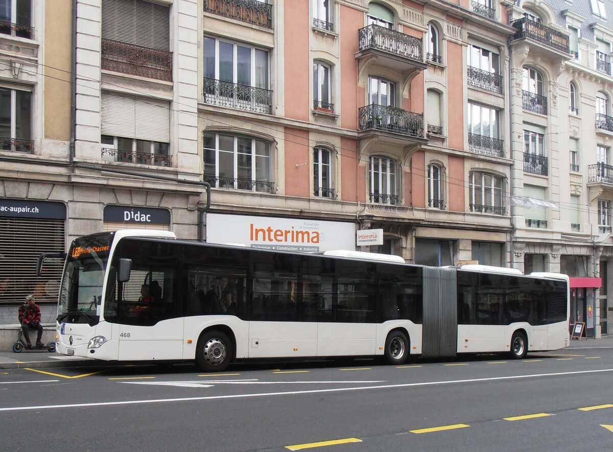 (233'947) - Intertours, Domdidier - Nr. 468/FR 300'468 - Mercedes (ex Nr. 201) am 13. Mrz 2022 beim Bahnhof Lausanne (Einsatz TL)