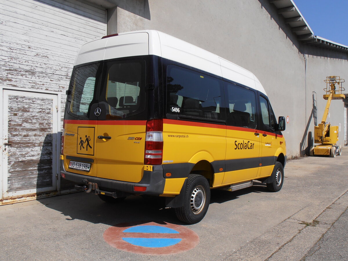 (234'042) - CarPostal Ouest - VD 538'198 - Mercedes am 20. Mrz 2022 in Yverdon, Garage 3