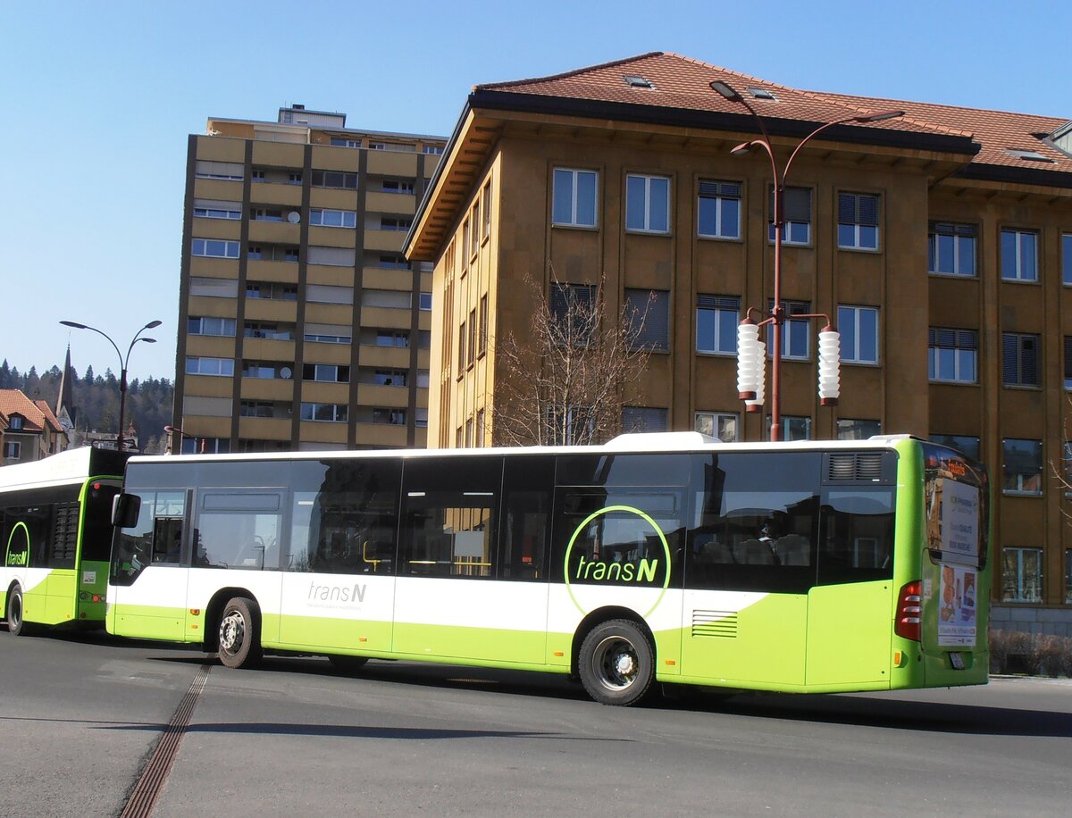 (234'099) - transN, La Chaux-de-Fonds - Nr. 314/NE 48'214 - Mercedes (ex TRN La Chaux-de-Fonds Nr. 314) am 26. Mrz 2022 beim Bahnhof La Chaux-de-Fonds