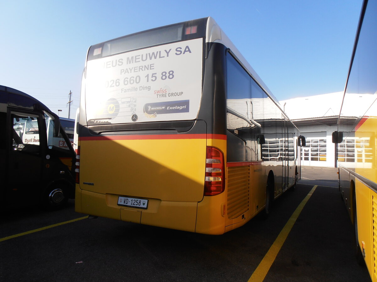 (234'114) - CarPostal Ouest - VD 1258 - Mercedes (ex TPB, Sdeilles) am 26. Mrz 2022 in Kerzers, Interbus