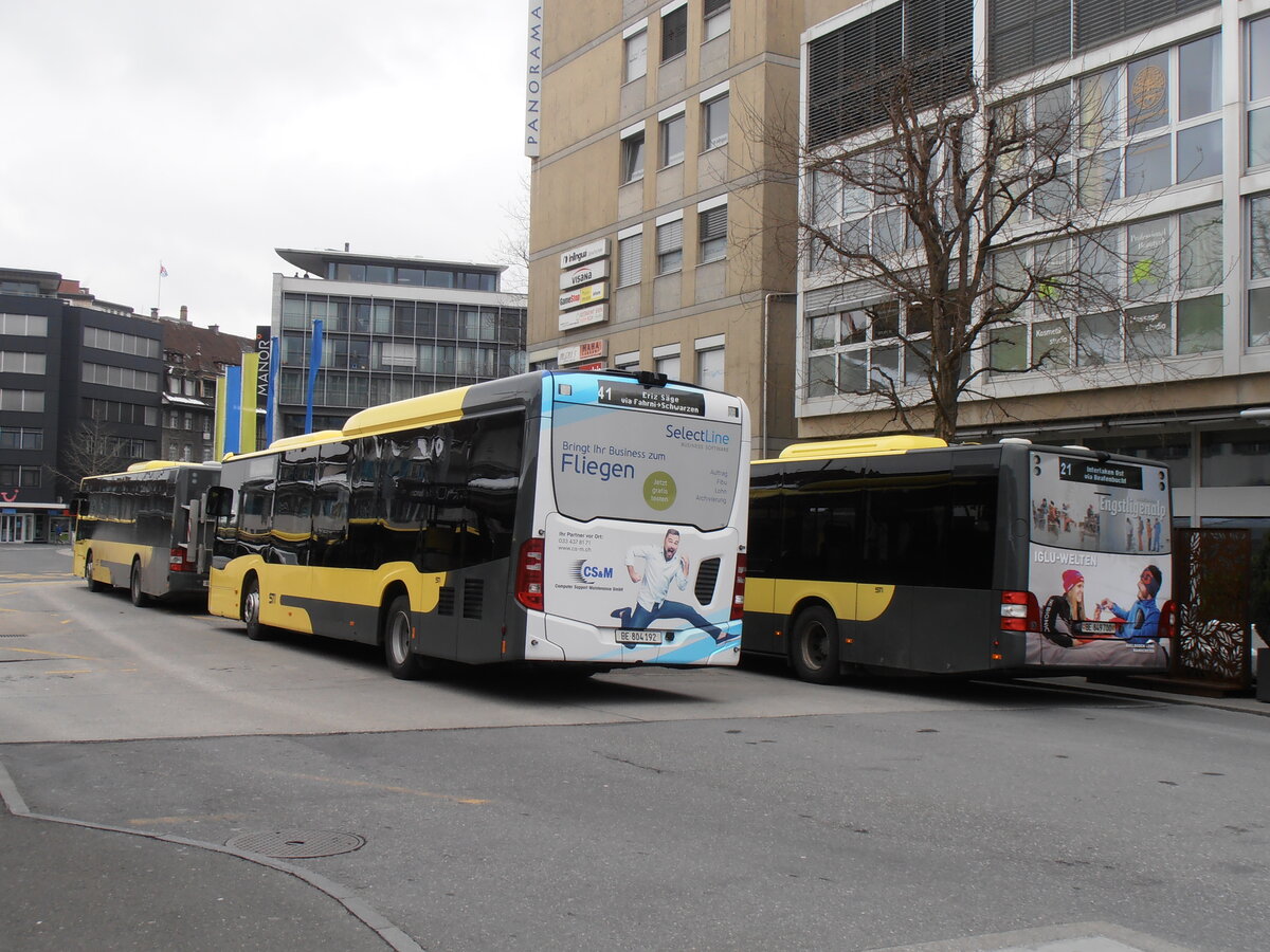 (234'196) - STI Thun - Nr. 192/BE 804'192 - Mercedes am 3. April 2022 beim Bahnhof Thun