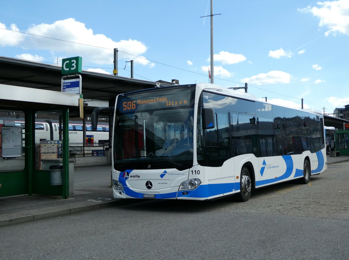 (234'364) - BOGG Wangen b.O. - Nr. 110/SO 120'648 - Mercedes am 10. April 2022 beim Bahnhof Olten