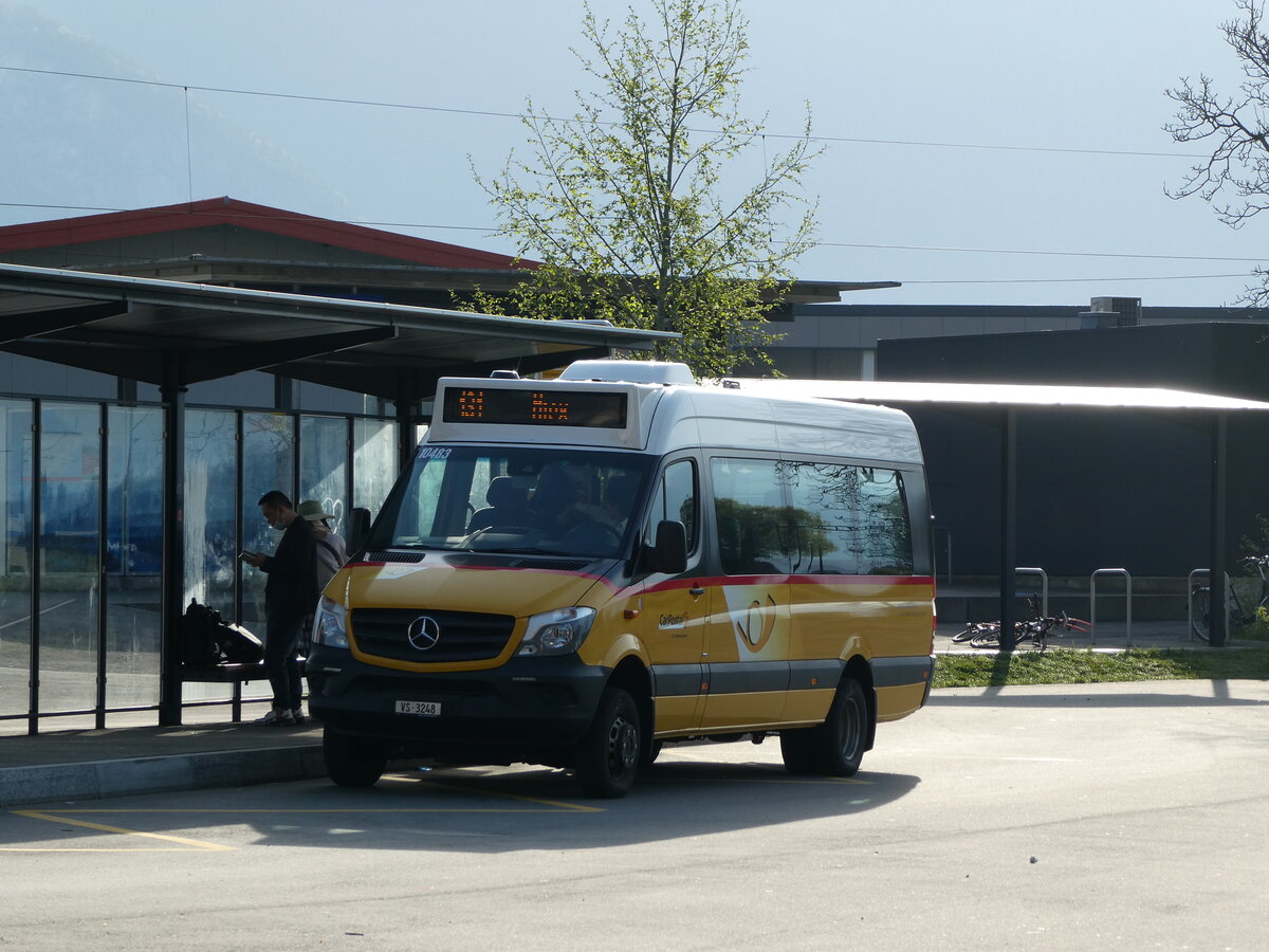 (234'528) - Vuadens, Miex - VS 3248 - Mercedes am 15. April 2022 beim Bahnhof Vouvry