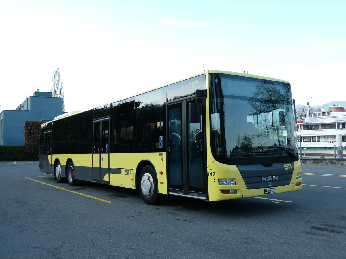 (234'628) - STI Thun - Nr. 147/BE 801'147 - MAN am 16. April 2022 bei der Schifflndte Thun