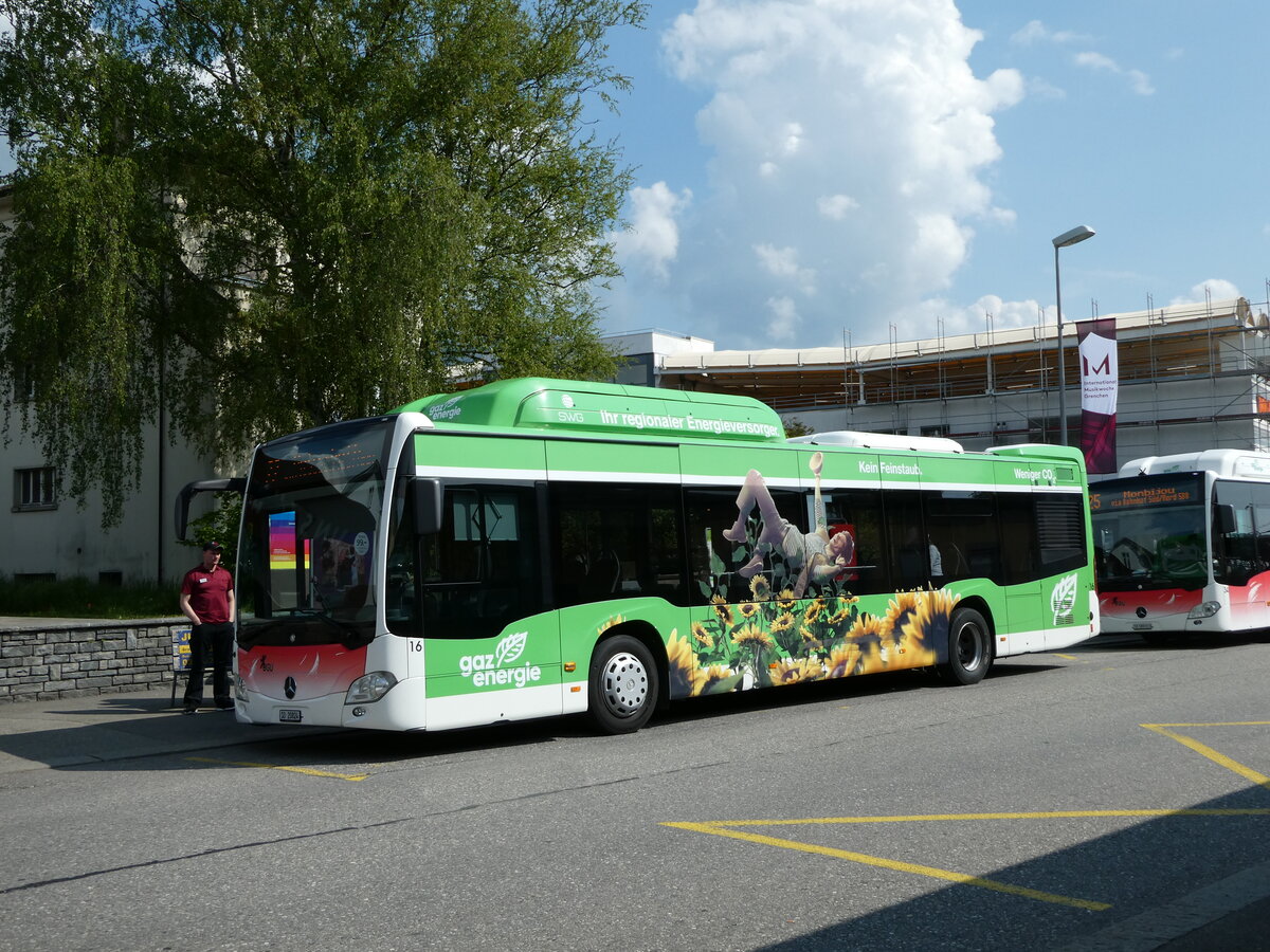 (235'119) - BGU Grenchen - Nr. 16/SO 20'824 - Mercedes am 4. Mai 2022 beim Bahnhof Grenchen Sd