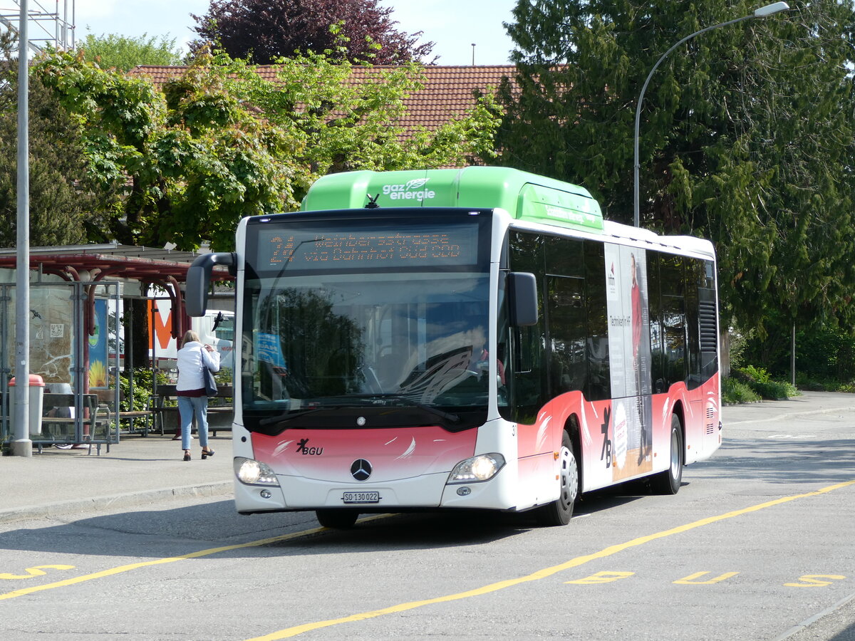 (235'129) - BGU Grenchen - Nr. 31/SO 130'022 - Mercedes am 4. Mai 2022 beim Bahnhof Grenchen Sd