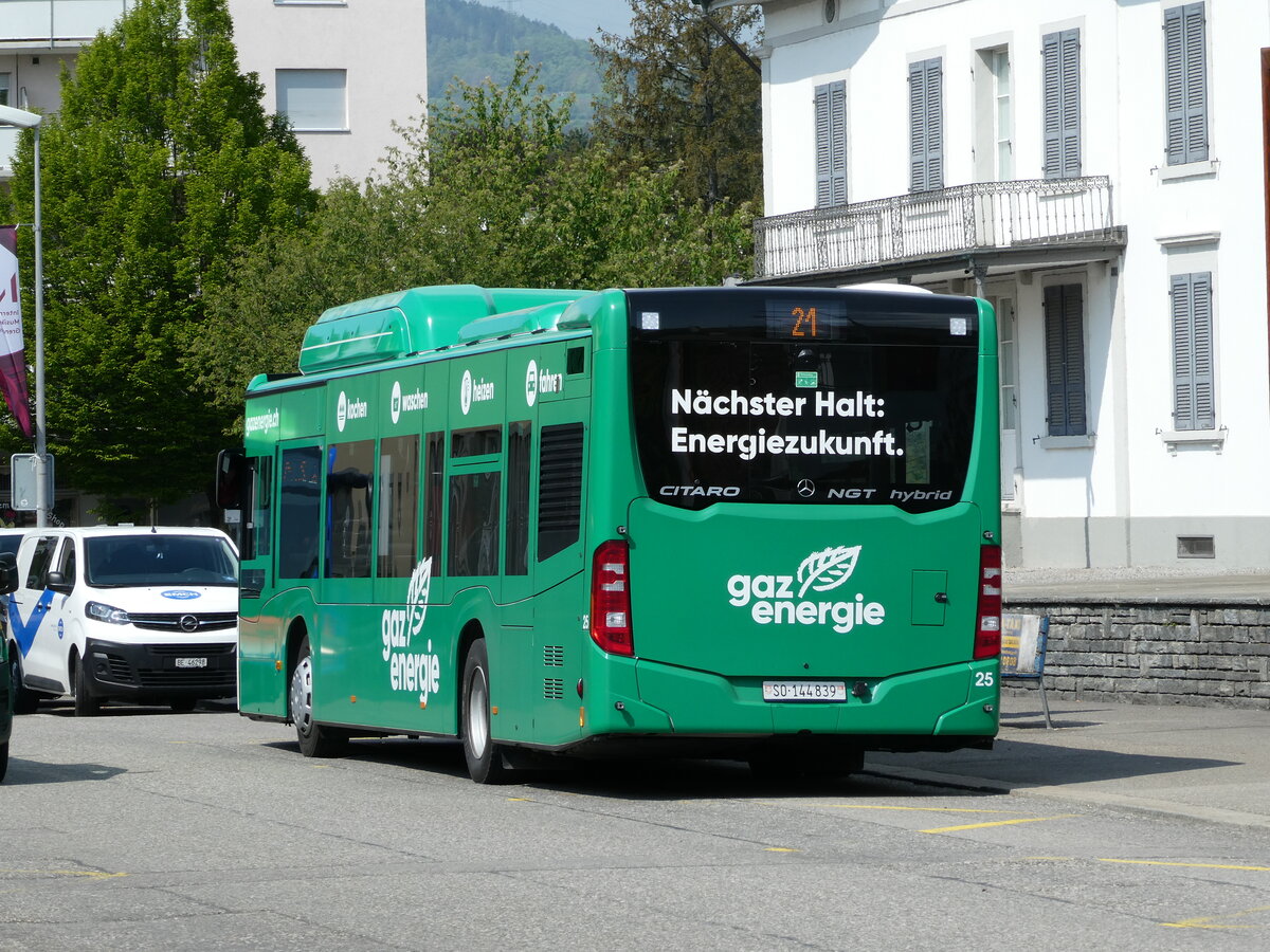 (235'132) - BGU Grenchen - Nr. 25/SO 144'839 - Mercedes am 4. Mai 2022 beim Bahnhof Grenchen Sd