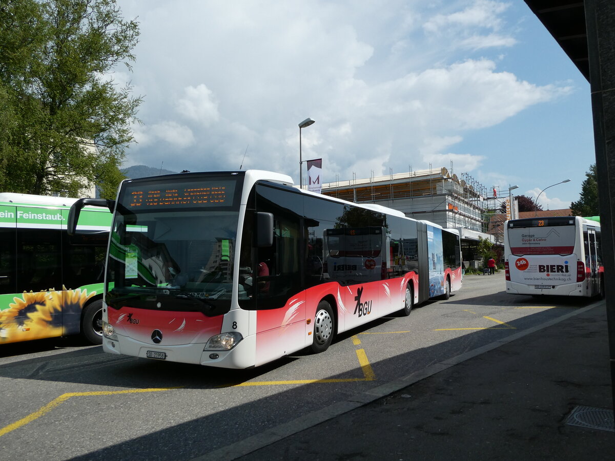 (235'135) - BGU Grenchen - Nr. 8/SO 21'958 - Mercedes am 4. Mai 2022 beim Bahnhof Grenchen Sd