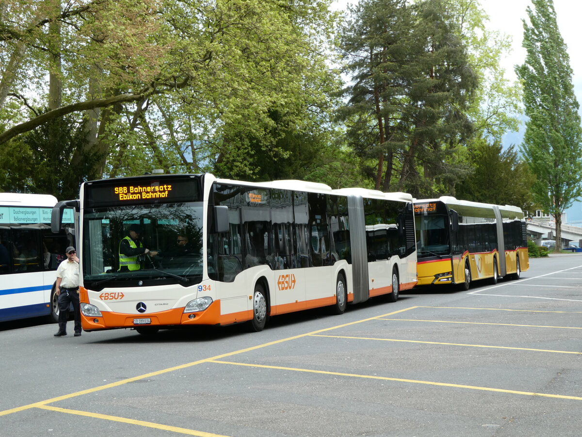 (235'213) - BSU Solothurn - Nr. 34/SO 189'034 - Mercedes am 4. Mai 2022 in Luzern, Inseli-P (Einsatz VBL Luzern Nr. 934)