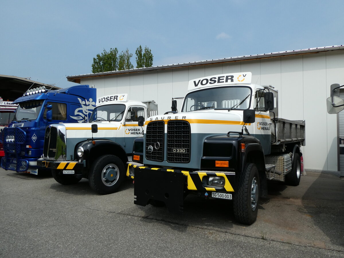 (235'368) - Voser, Henau - SG 500'003 - Saurer am 7. Mai 2022 in Attikon, Wegm�ller