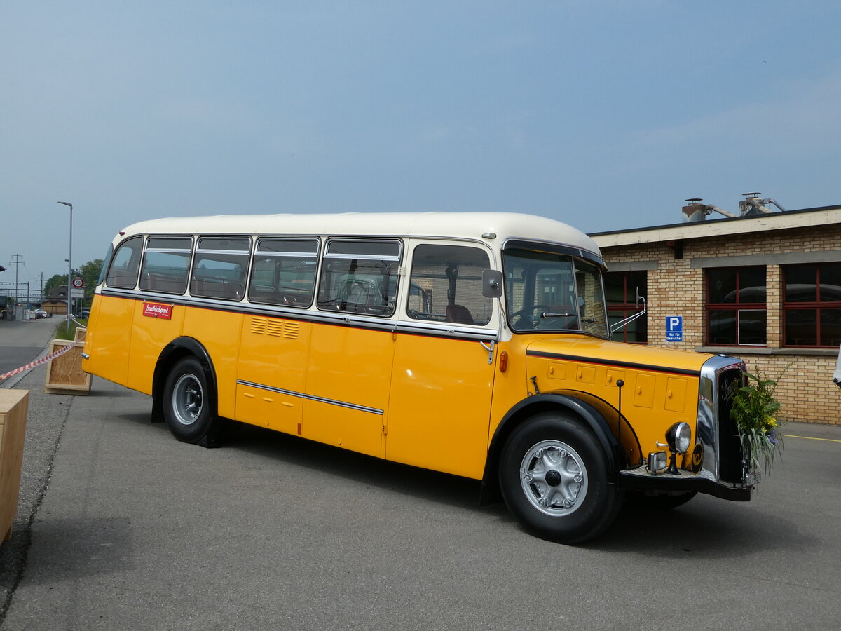 (235'376) - Blchlinger, Endingen - AG 69'937 - Saurer/Tscher (ex Dubach, Walde; ex Spescha, Andiast) am 7. Mai 2022 in Attikon, Wegmller