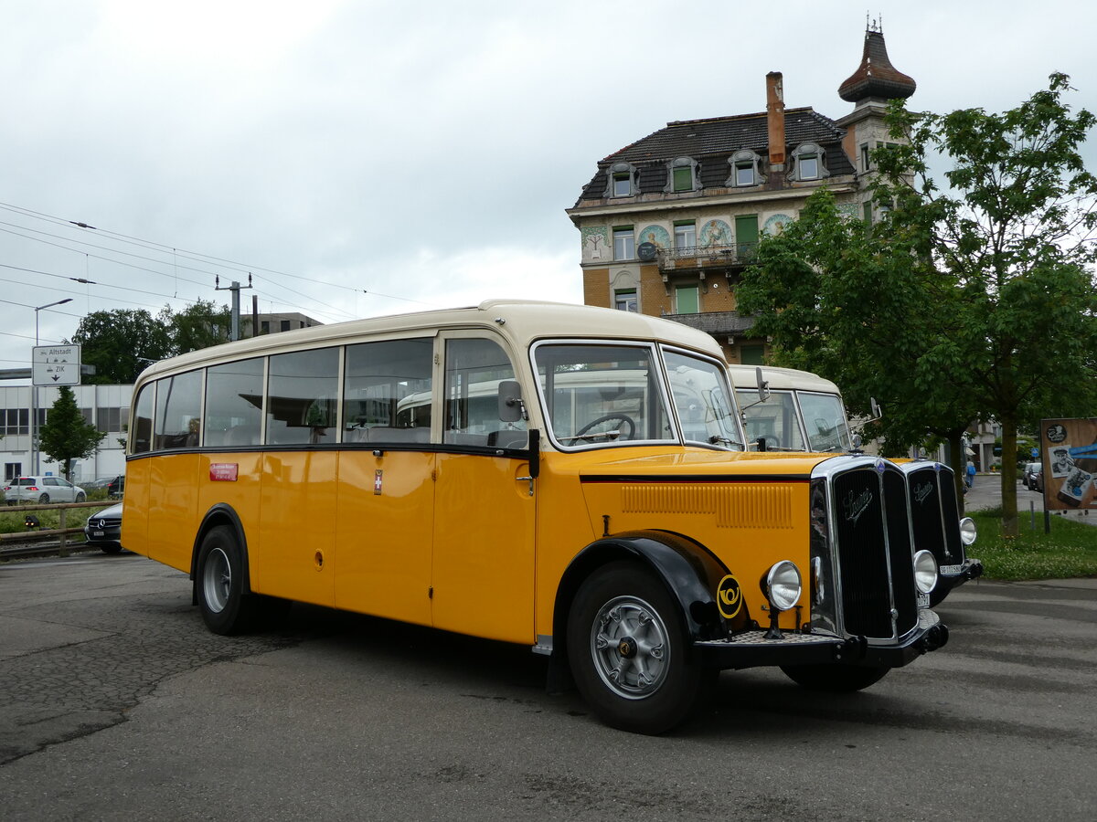 (235'761) - Baumgartner, Horn - SG 40'791 - Saurer/Saurer (ex Oldi-Reisen, Matzingen) am 21. Mai 2022 beim Bahnhof Arbon