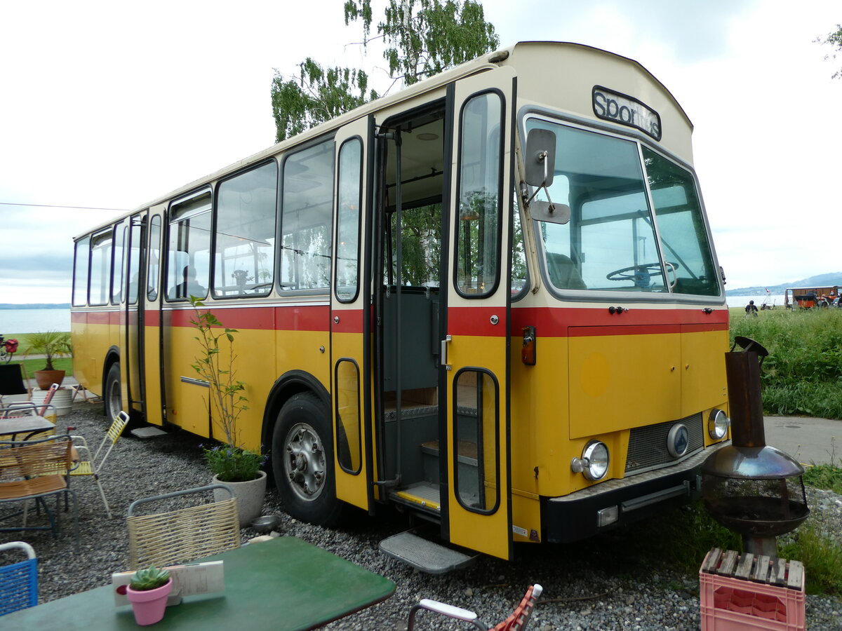 (235'836) - Oldtimer Club Saurer, Arbon - Saurer/Tscher-R&J (ex Heim, Flums; ex P 25'208; ex P 24'662) am 21. Mai 2022 in Arbon, Saurermuseum