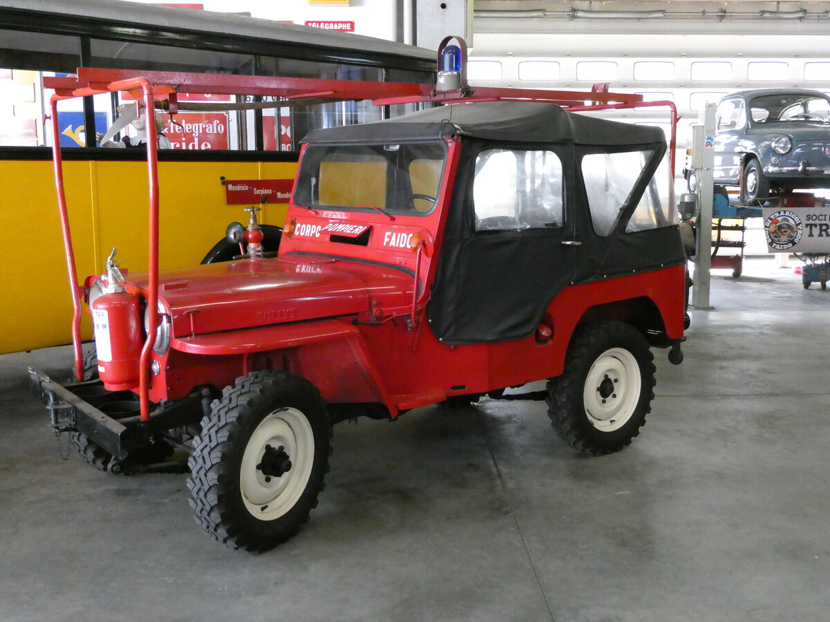 (237'102) - Corpo Pmpieri, Faido - Willys am 12. Juni 2022 in Faido, Garage Barenco