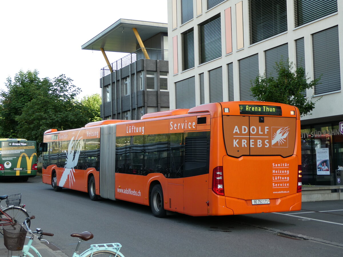 (237'263) - STI Thun - Nr. 171/BE 752'171 - Mercedes am 18. Juni 2022 beim Bahnhof Thun