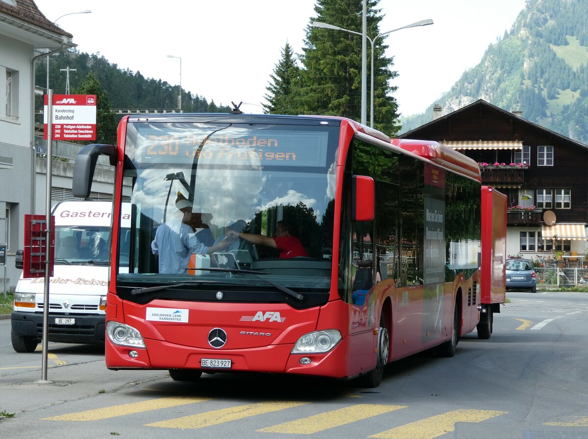 (237'317) - AFA Adelboden - Nr. 97/BE 823'927 - Mercedes am 19. Juni 2022 beim Bahnhof Kandersteg