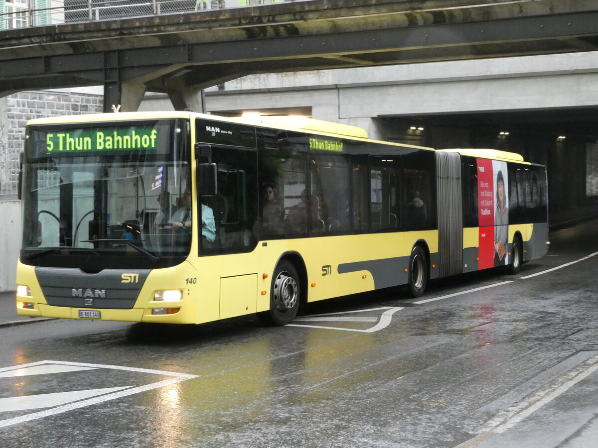 (237'401) - STI Thun - Nr. 140/BE 801'140 - MAN am 24. Juni 2022 in Thun, Frutigenstrasse