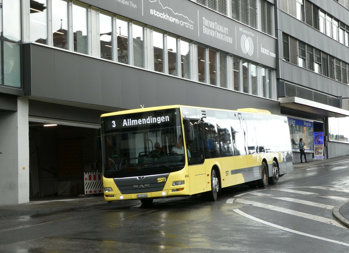 (237'411) - STI Thun - Nr. 604/BE 643'604 - MAN am 24. Juni 2022 in Thun, Rampenstrasse