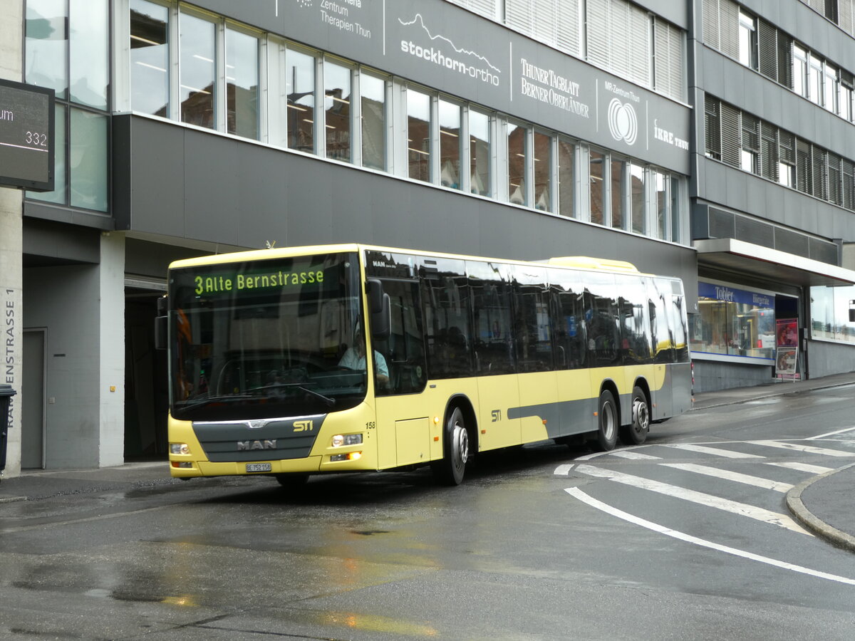 (237'425) - STI Thun - Nr. 158/BE 752'158 - MAN am 24. Juni 2022 in Thun, Rampenstrasse