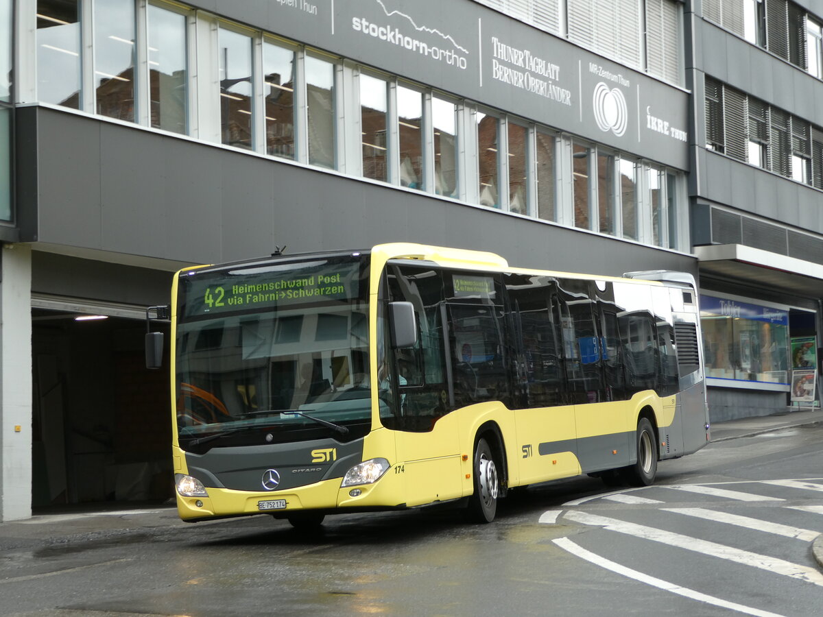 (237'428) - STI Thun - Nr. 174/BE 752'174 - Mercedes am 24. Juni 2022 in Thun, Rampenstrasse