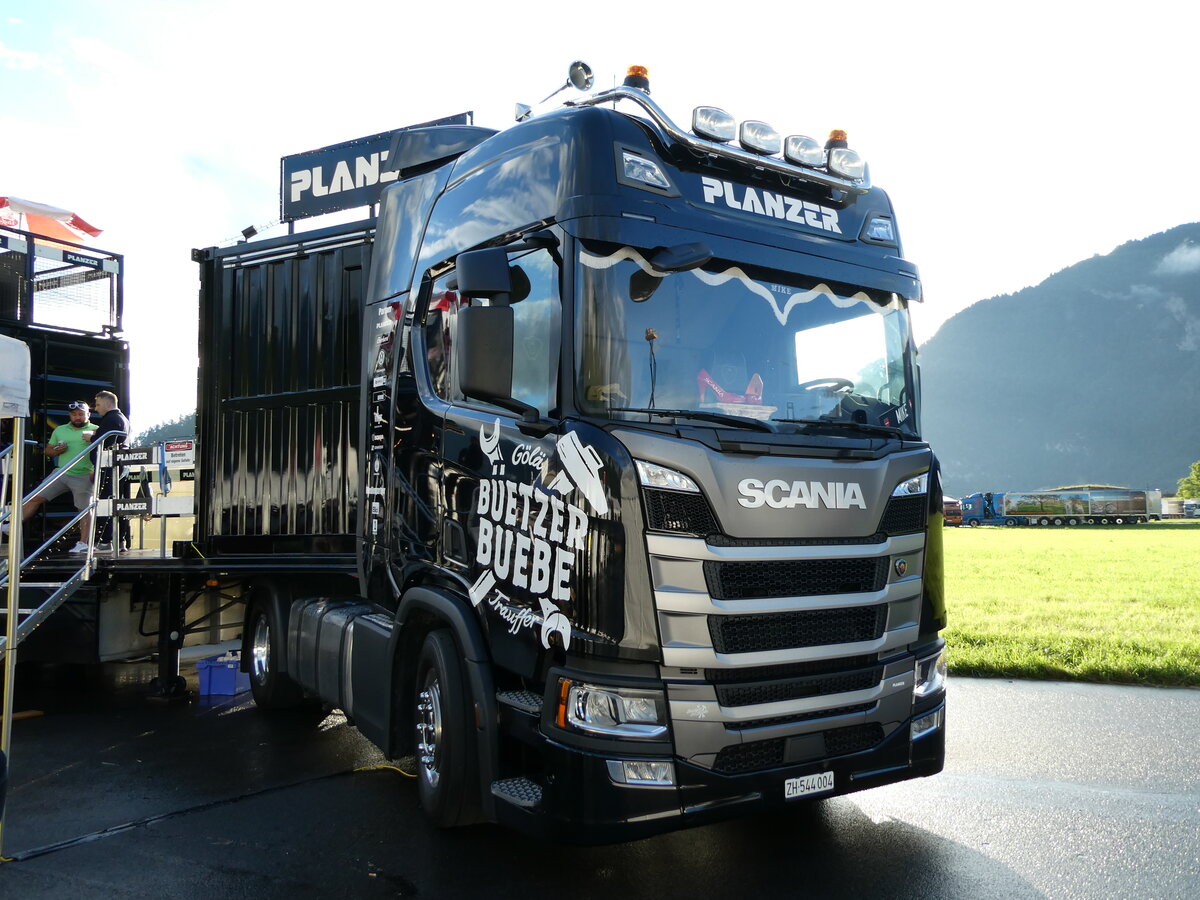 (237'473) - Planzer, Dietikon - ZH 544'004 - Scania am 24. Juni 2022 in Interlaken, Flugplatz