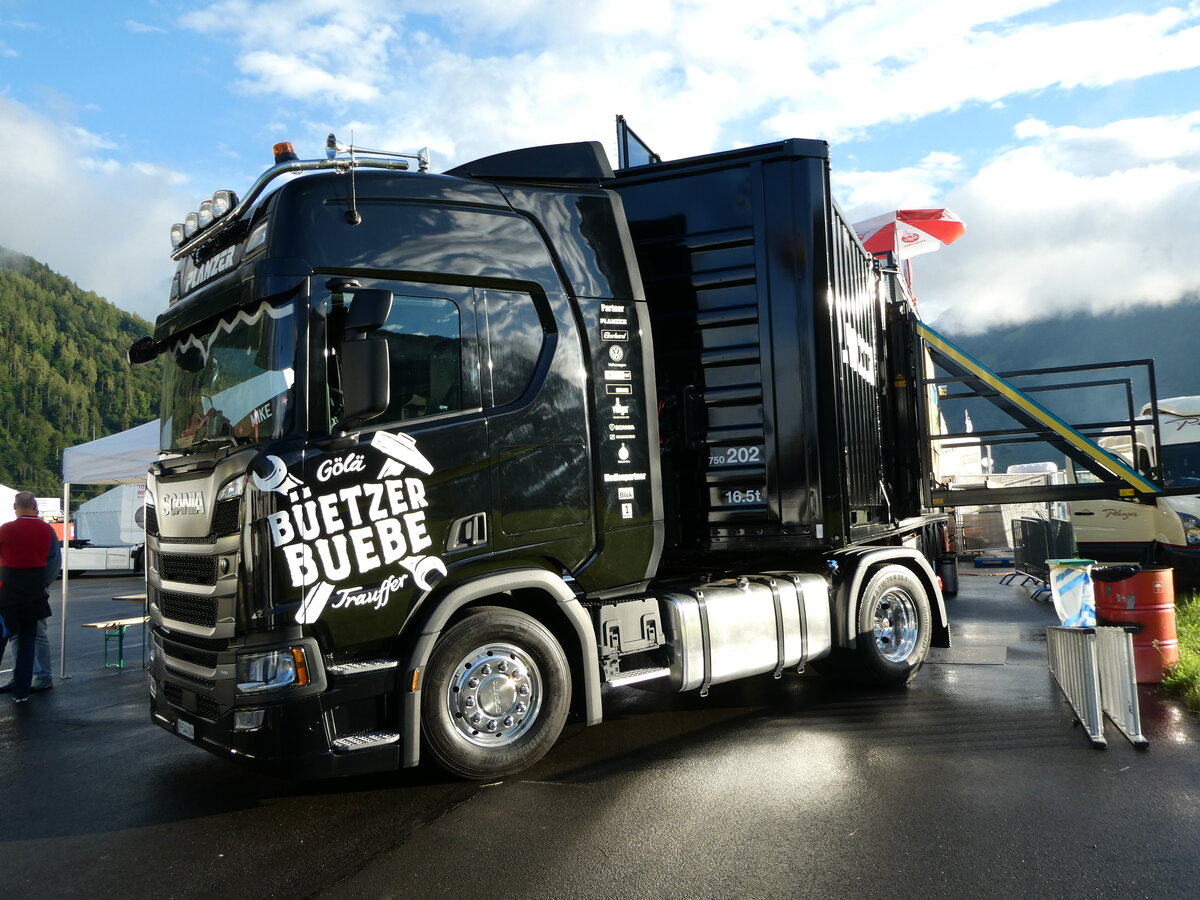 (237'474) - Planzer, Dietikon - ZH 544'004 - Scania am 24. Juni 2022 in Interlaken, Flugplatz