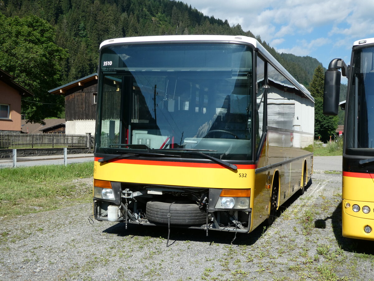 (237'756) - Marchetti, Airolo - Nr. 532 - Setra (ex AutoPostale Ticino Nr. 532) am 2. Juli 2022 in Ambri, Garage