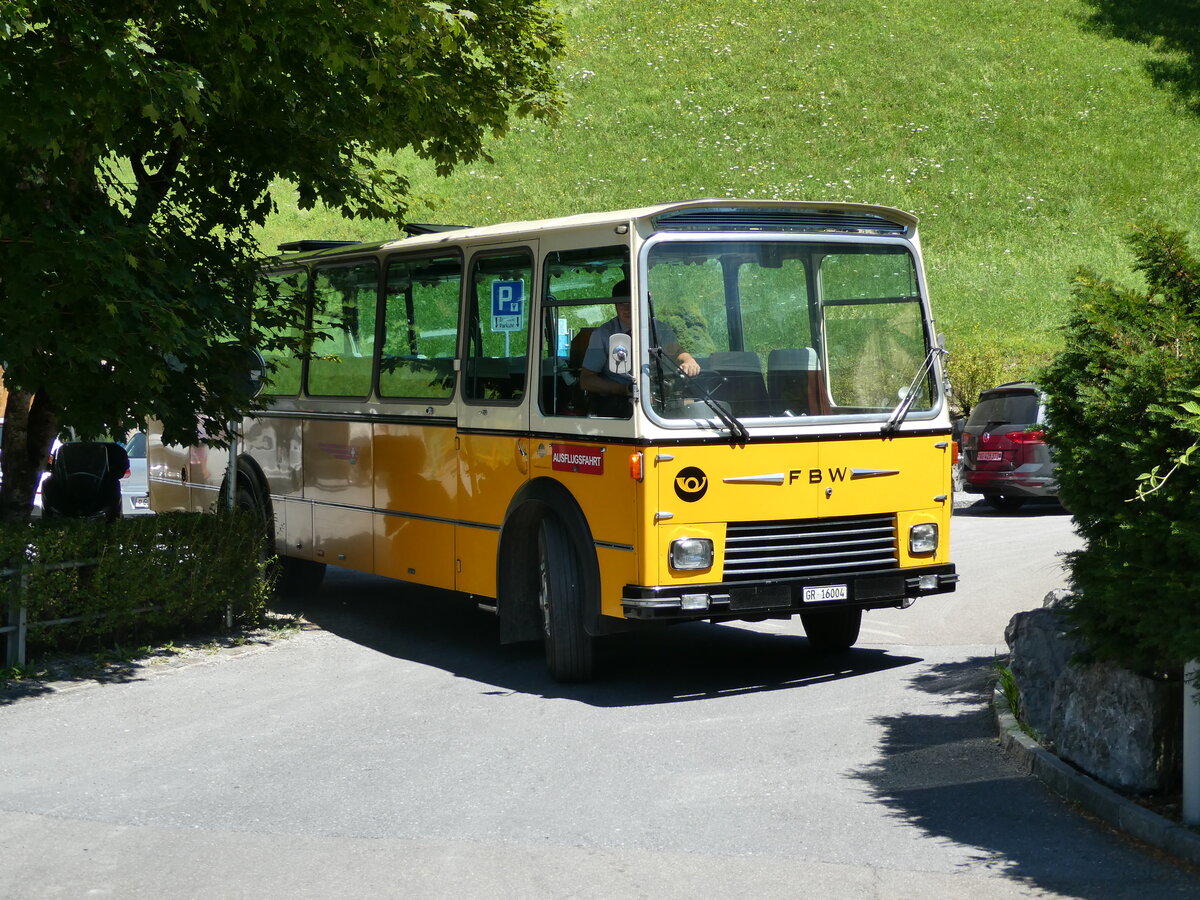 (238'244) - Wittwer, Chur - GR 16'004 - FBW/Gangloff (ex Eggenberger, Mriken; ex AVG Grindelwald Nr. 11; ex P 24'170) am 17. Juli 2022 in Klntal, Hotel Rhodannenberg