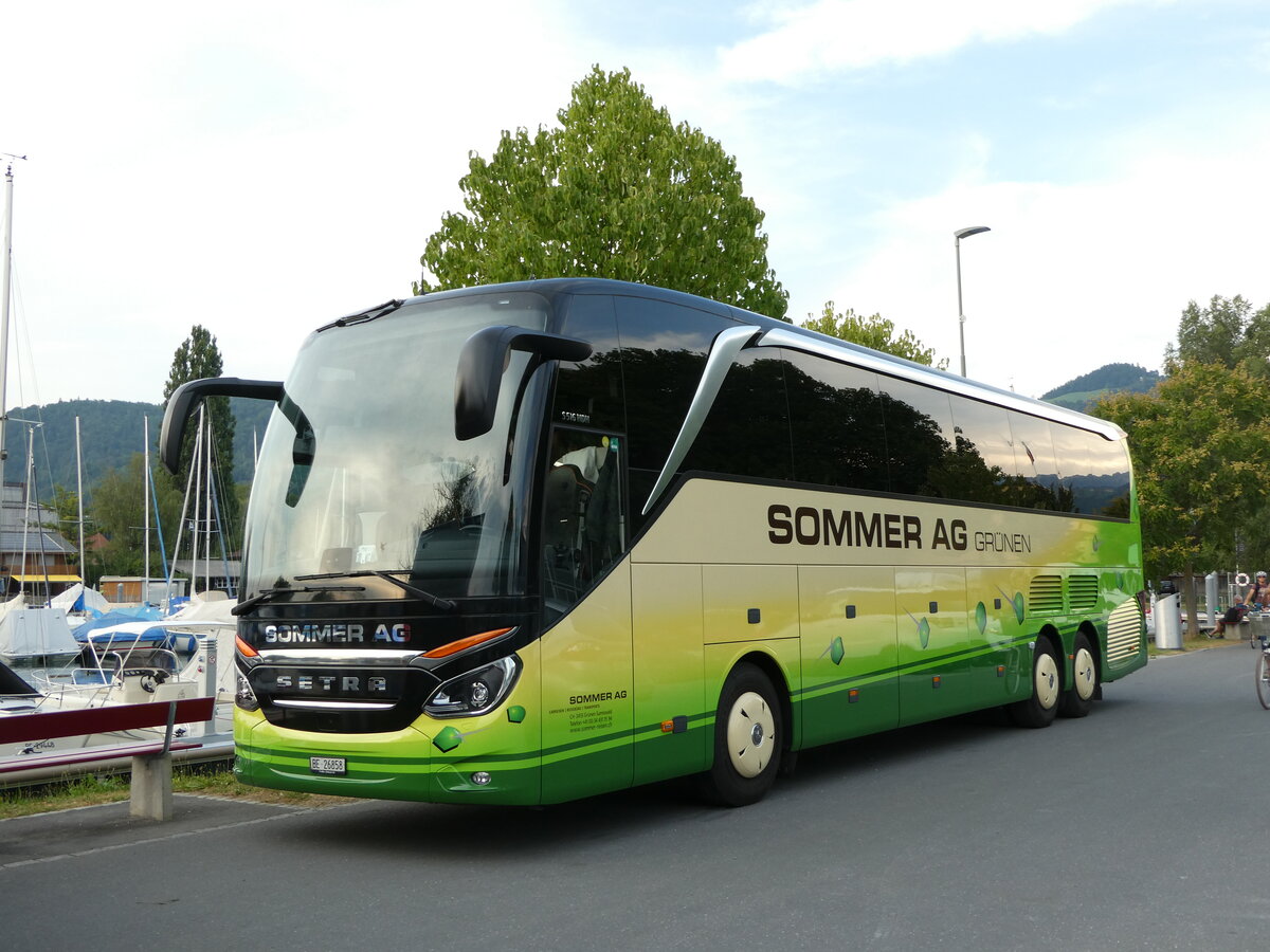 (238'314) - Sommer, Grnen - BE 26'858 - Setra am 22. Juli 2022 in Thun, Strandbad