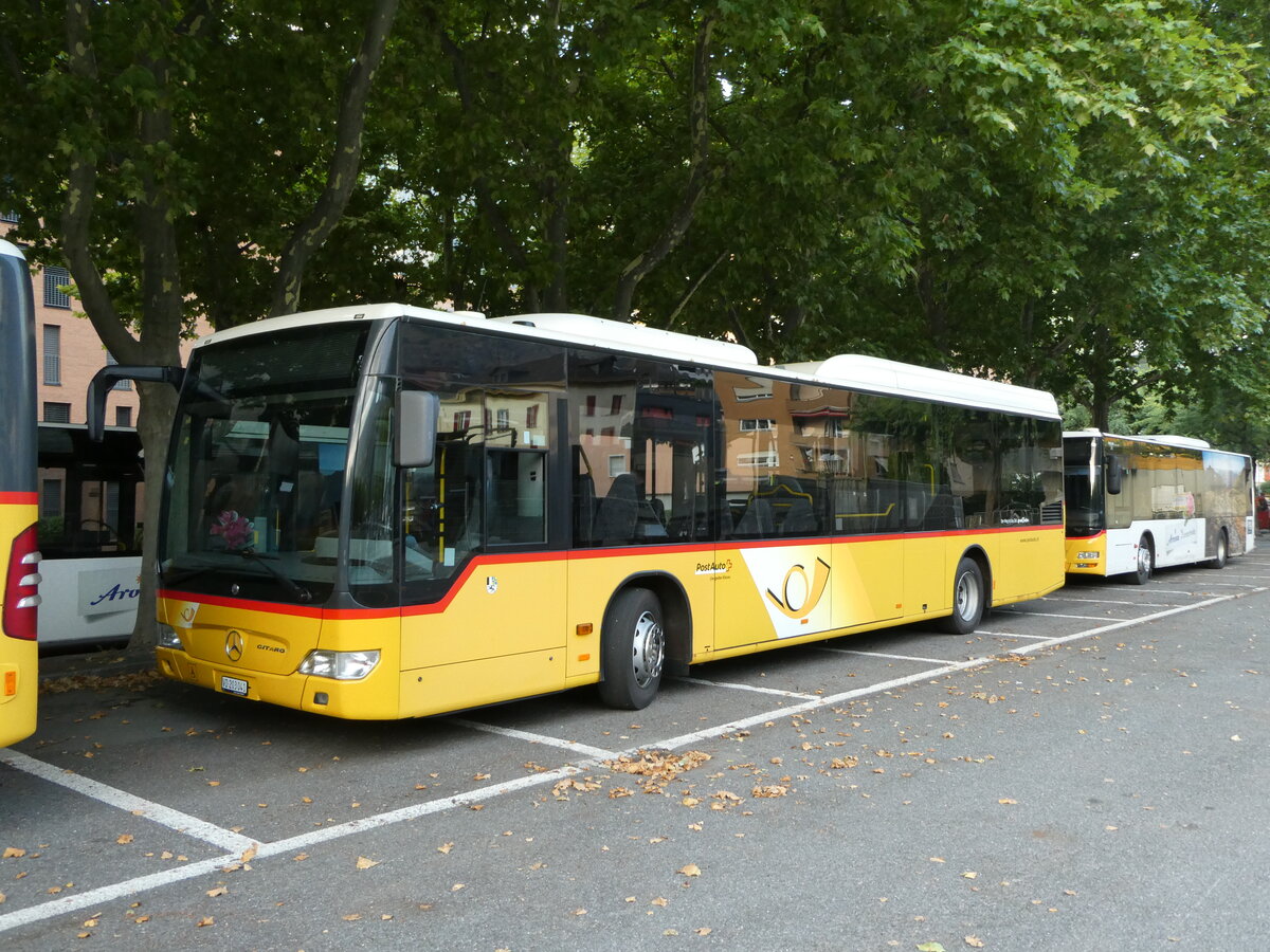 (238'350) - CarPostal Ouest - VD 203'041 - Mercedes (ex PostAuto Graubnden) am 24. Juli 2022 in Brig, Garage