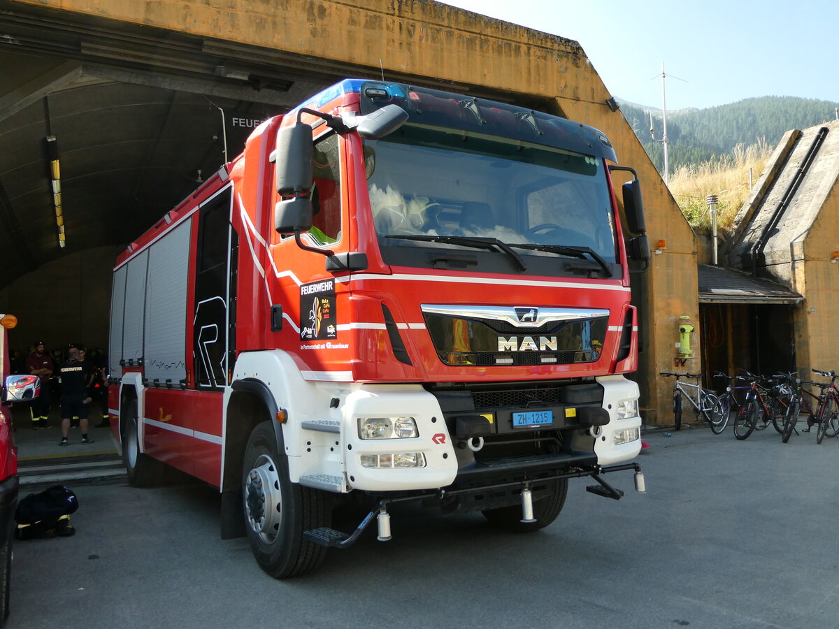 (238'373) - Rosenbauer, Oberglatt - ZH 1215 - MAN am 24. Juli 2022 in Ulrichen, Bula