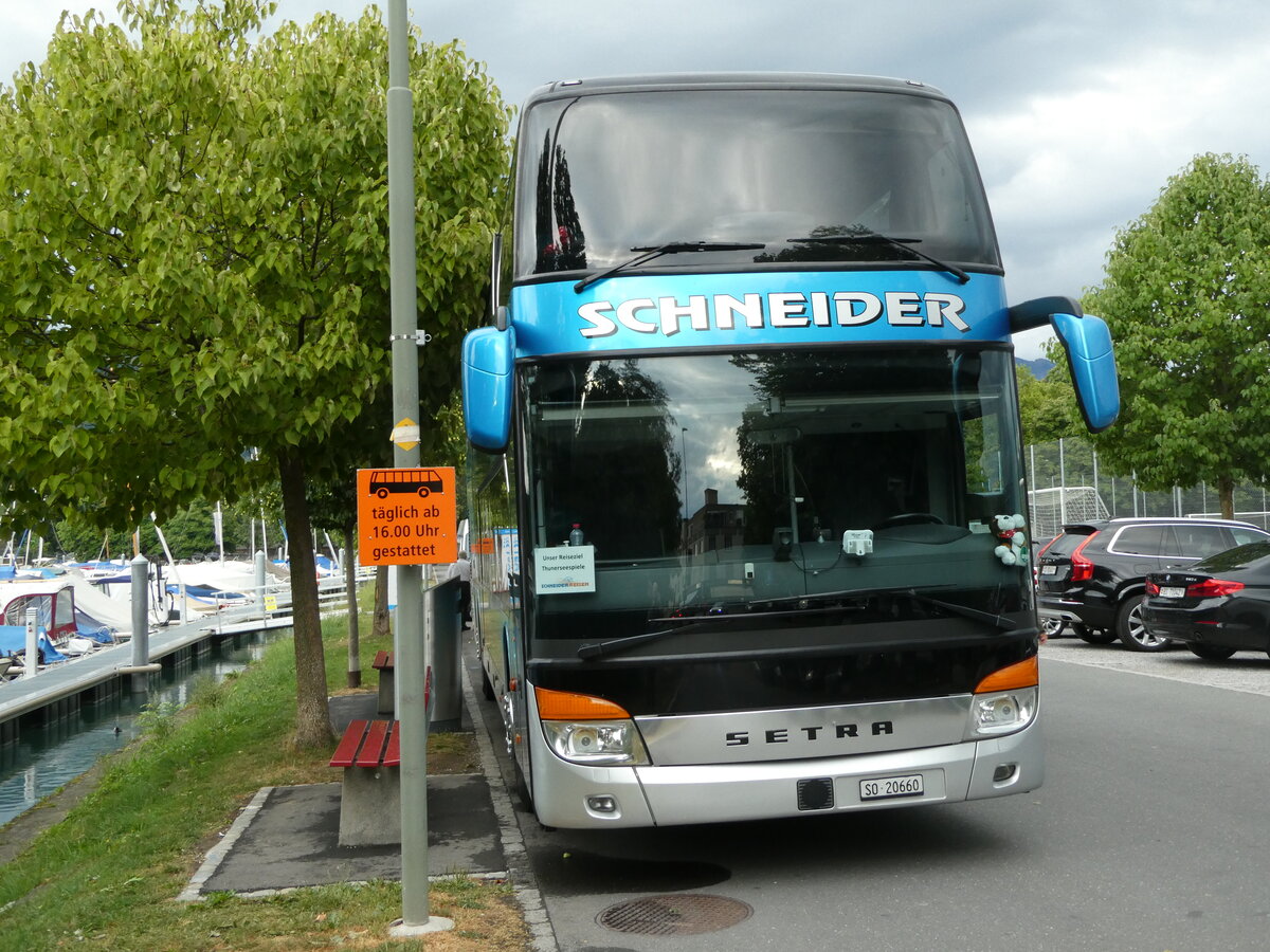 (238'562) - Schneider, Langendorf - SO 20'660 - Setra am 29. Juli 2022 in Thun, Strandbad