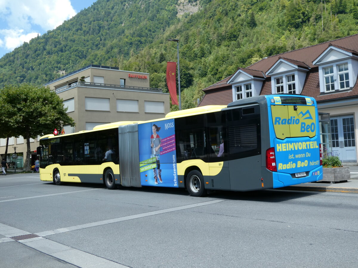 (238'593) - STI Thun - Nr. 161/BE 752'161 - Mercedes am 30. Juli 2022 beim Bahnhof Interlaken Ost