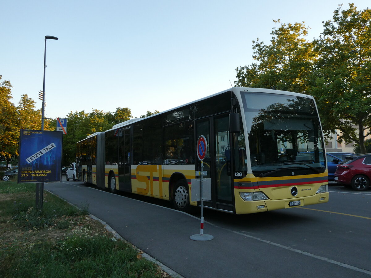 (239'005) - STI Thun - Nr. 136/BE 801'136 - Mercedes am 12. August 2022 in Thun, Lachen