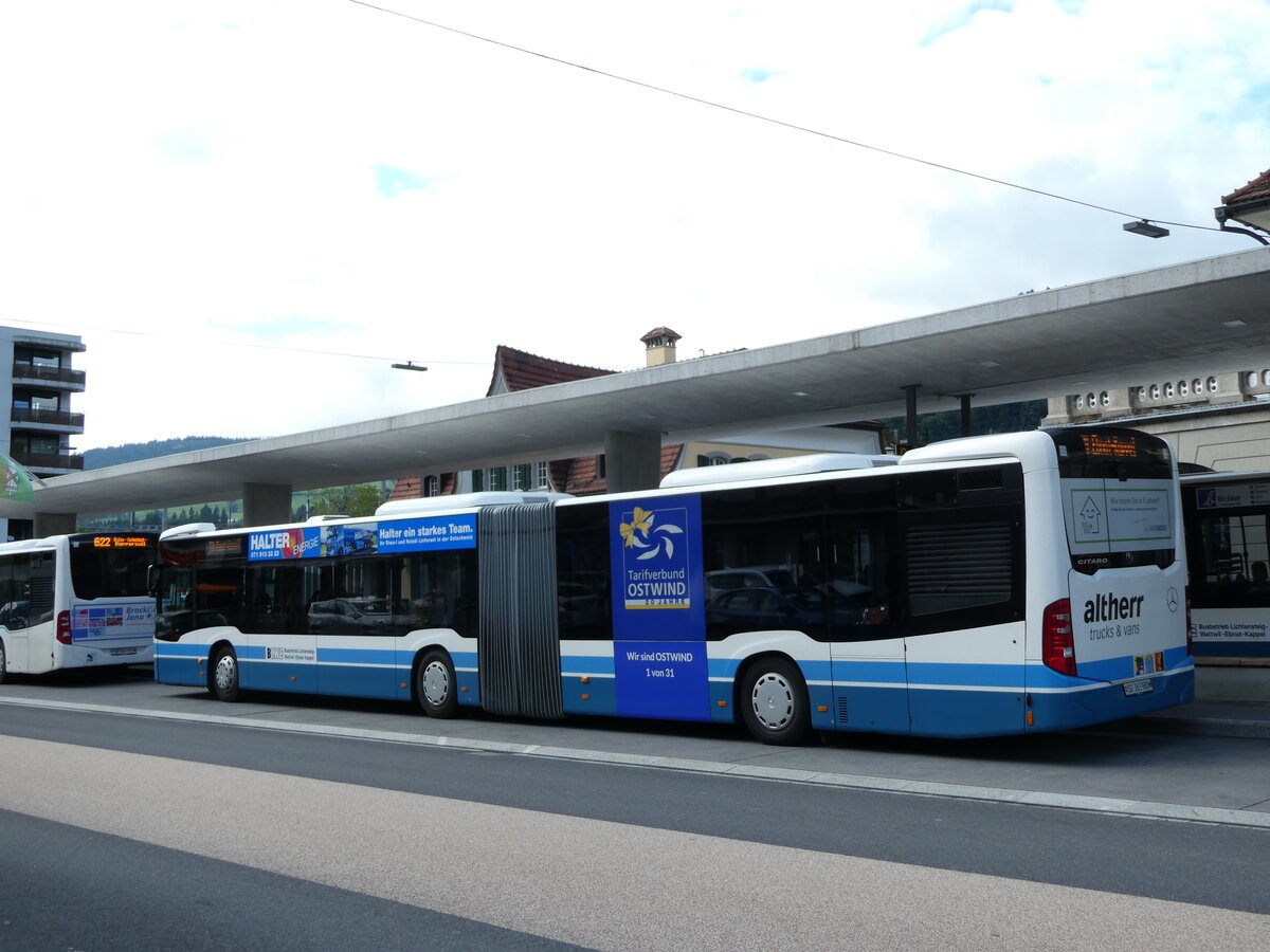 (239'122) - BLWE Wattwil - Nr. 4/SG 363'980 - Mercedes am 20. August 2022 beim Bahnhof Wattwil