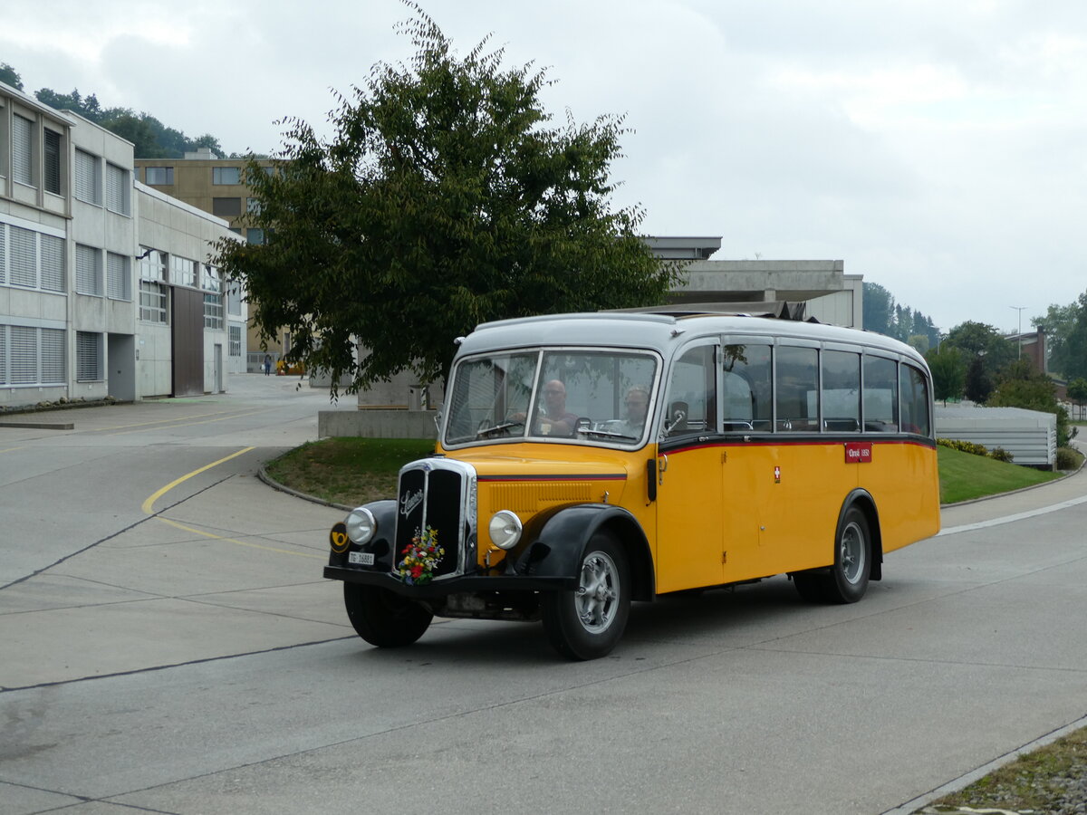 (239'522) - Zollikofer, Berg - TG 16'881 - Saurer/Hnni (ex Reusser, Thun; ex Kontiki, Wettingen; ex Nussbaumer, Ganterschwil) am 27. August 2022 in Oberkirch, CAMPUS Sursee