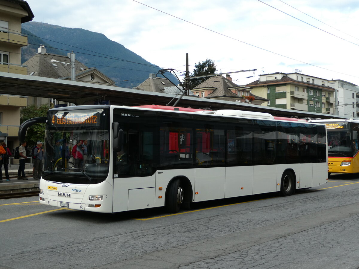 (239'920) - PostAuto Wallis - VS 449'116 - MAN am 4. September 2022 beim Bahnhof Brig