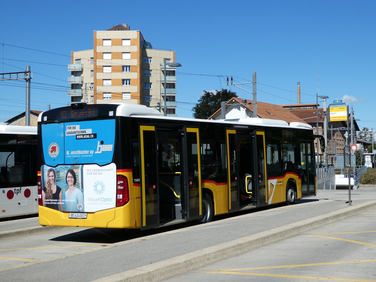 (240'011) - PostAuto Bern - Nr. 1/BE 414'001 - Mercedes am 11. September 2022 beim Bahnhof Ddingen