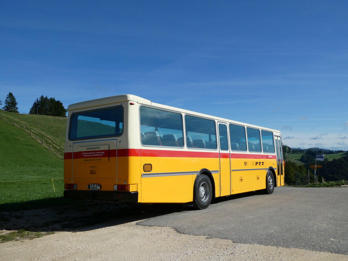 (240'092) - Kolb, Grasswil - Nr. 3/BE 93'915 - Saurer/R&J (ex Schmocker, Stechelberg Nr. 3; ex Schmocker, Stechelberg Nr. 1; ex Gertsch, Stechelberg Nr. 1) am 18. September 2022 in Herbetswil, Hinterer Brandberg